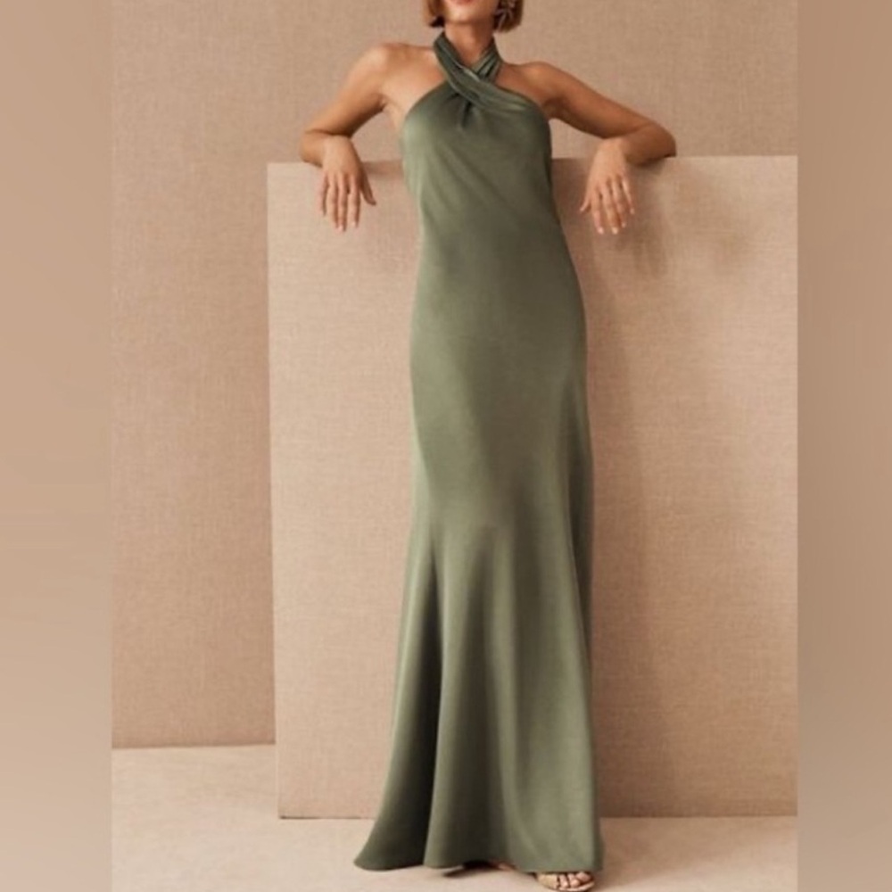 BHLDN Ruby Twist Satin Gown